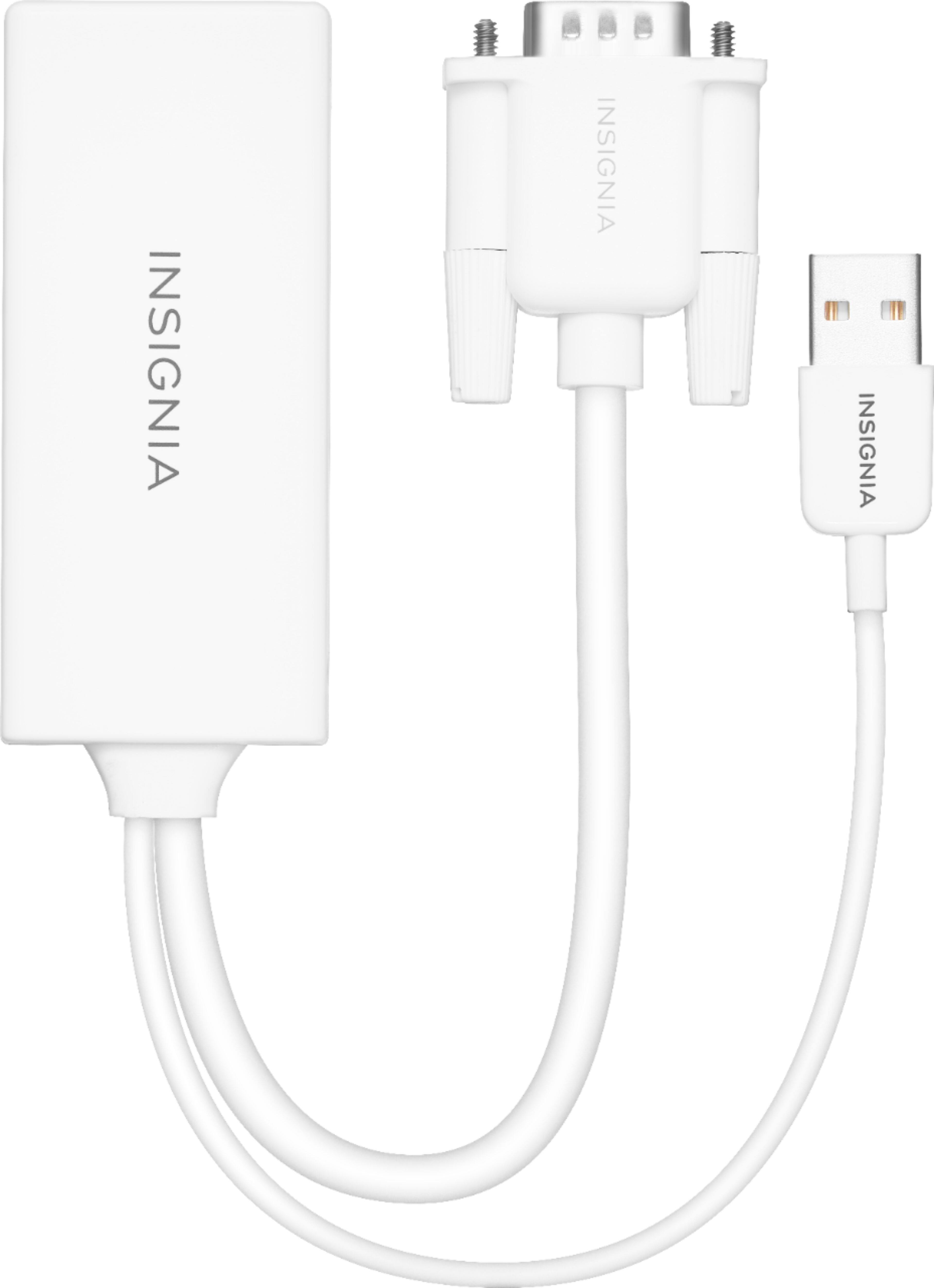 Alt View 12. Insignia™ - VGA to HDMI Adapter - White.