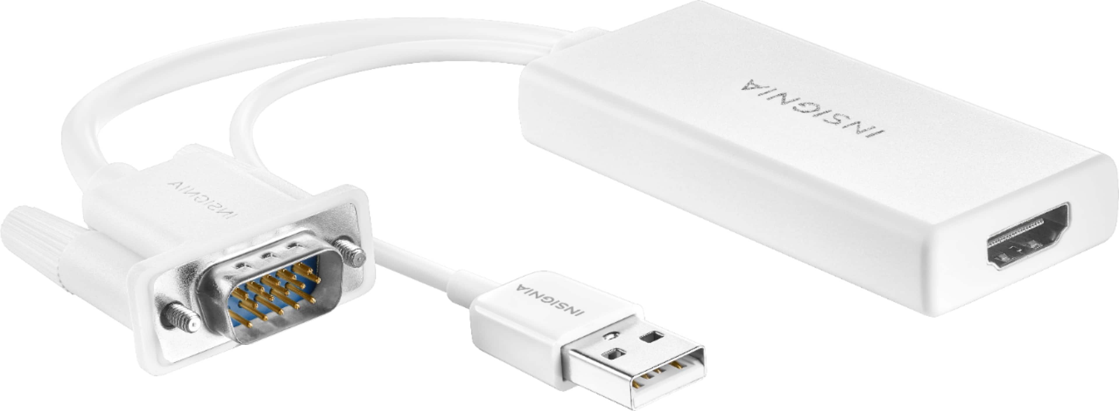 Alt View 13. Insignia™ - VGA to HDMI Adapter - White.