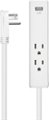 Front Zoom. Insignia™ - 2-Outlet/1-USB Power Strip - White.