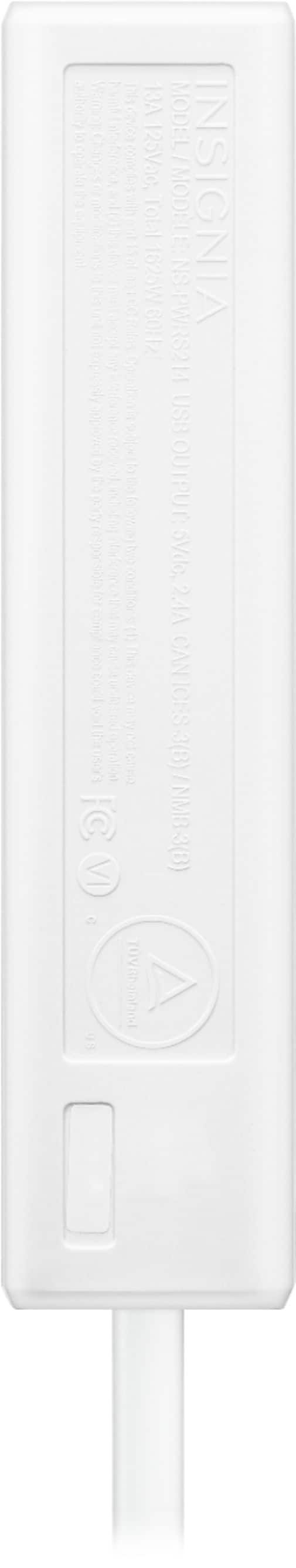 Alt View 14. Insignia™ - 2-Outlet/1-USB Power Strip - White.