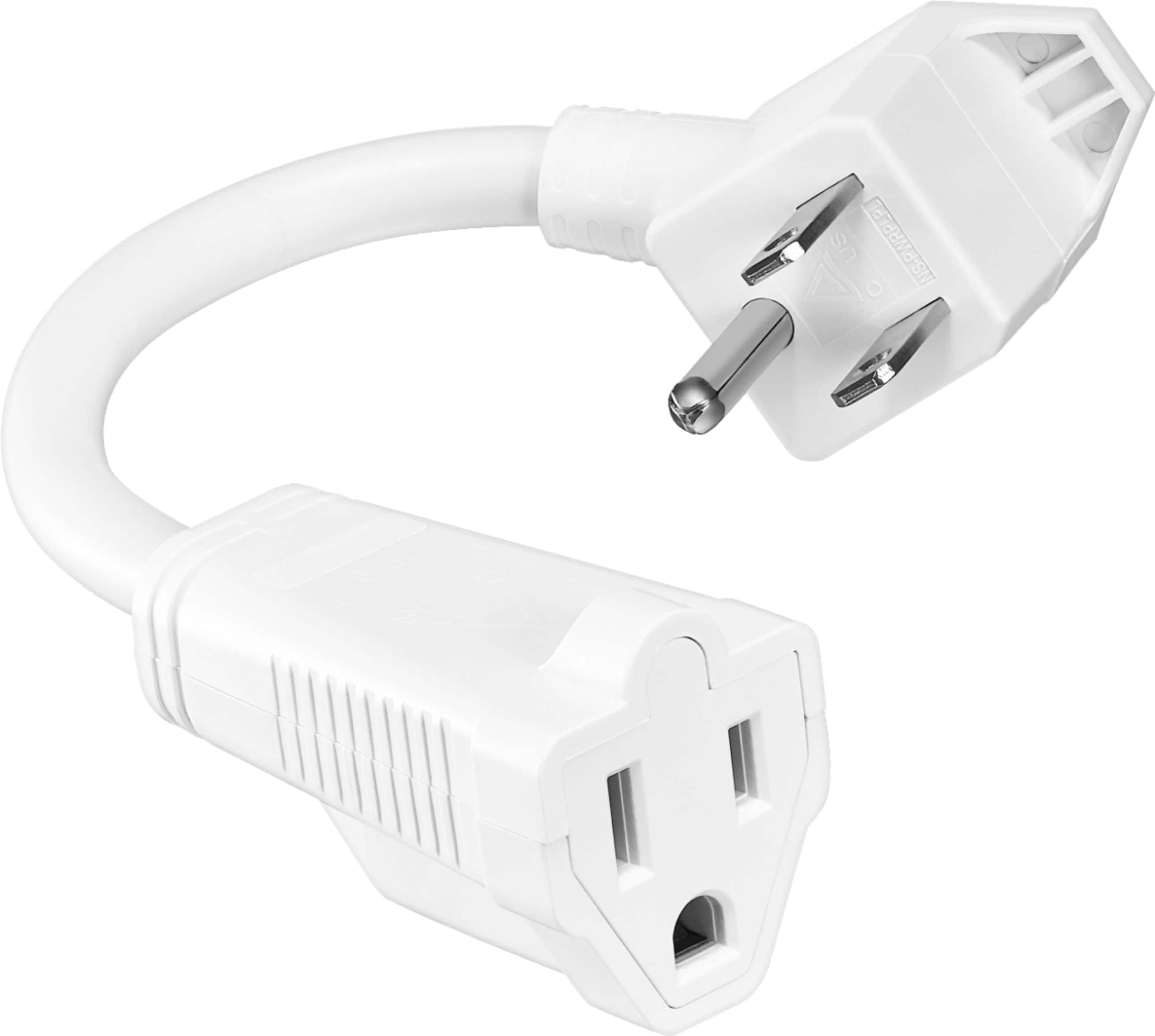 Front. Insignia™ - 2-Outlet Plug Liberator - White.
