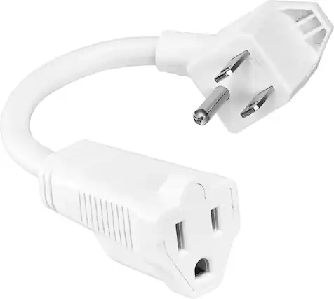 Front. Insignia™ - 2-Outlet Plug Liberator - White.