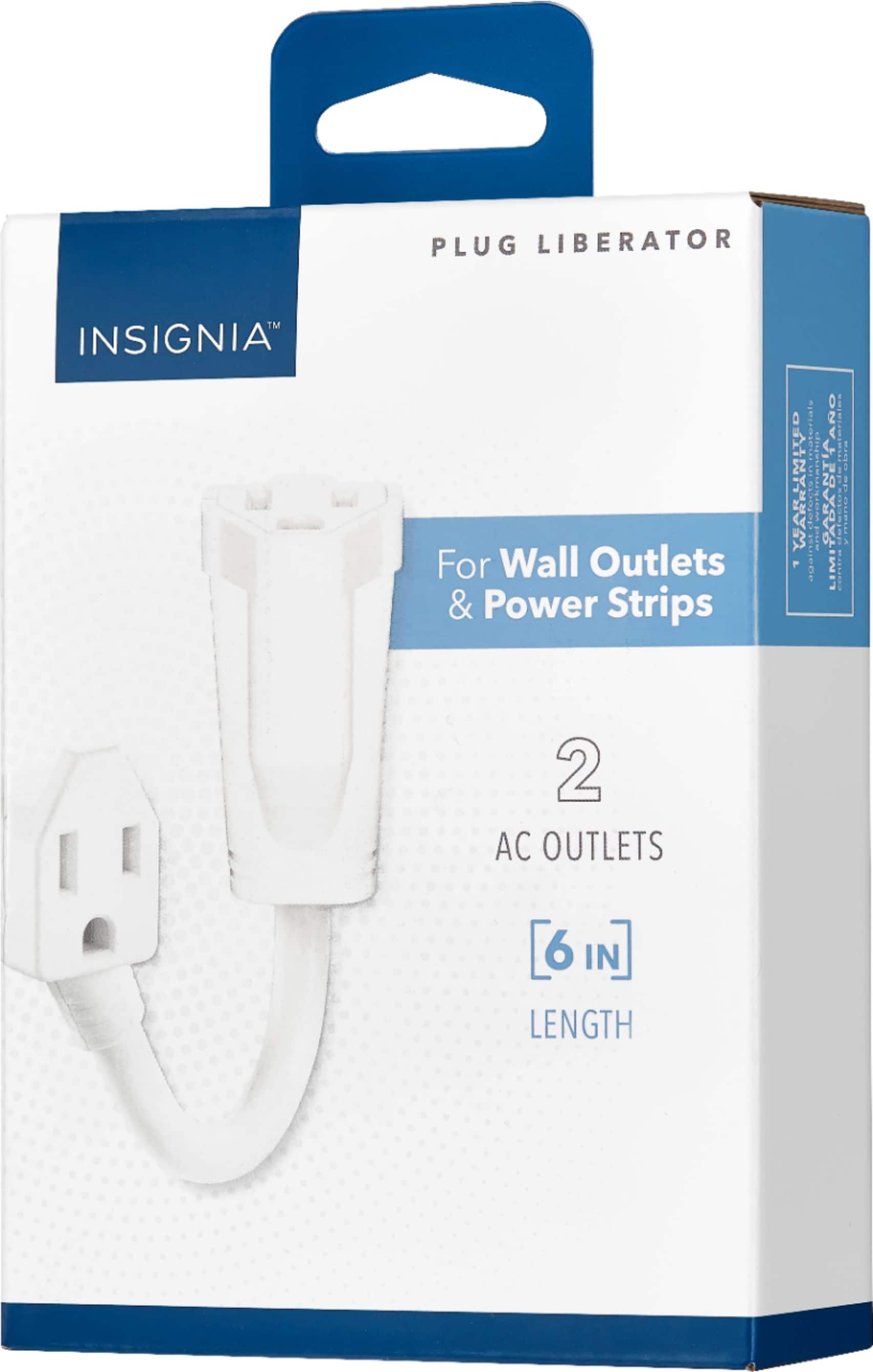 Alt View 15. Insignia™ - 2-Outlet Plug Liberator - White.