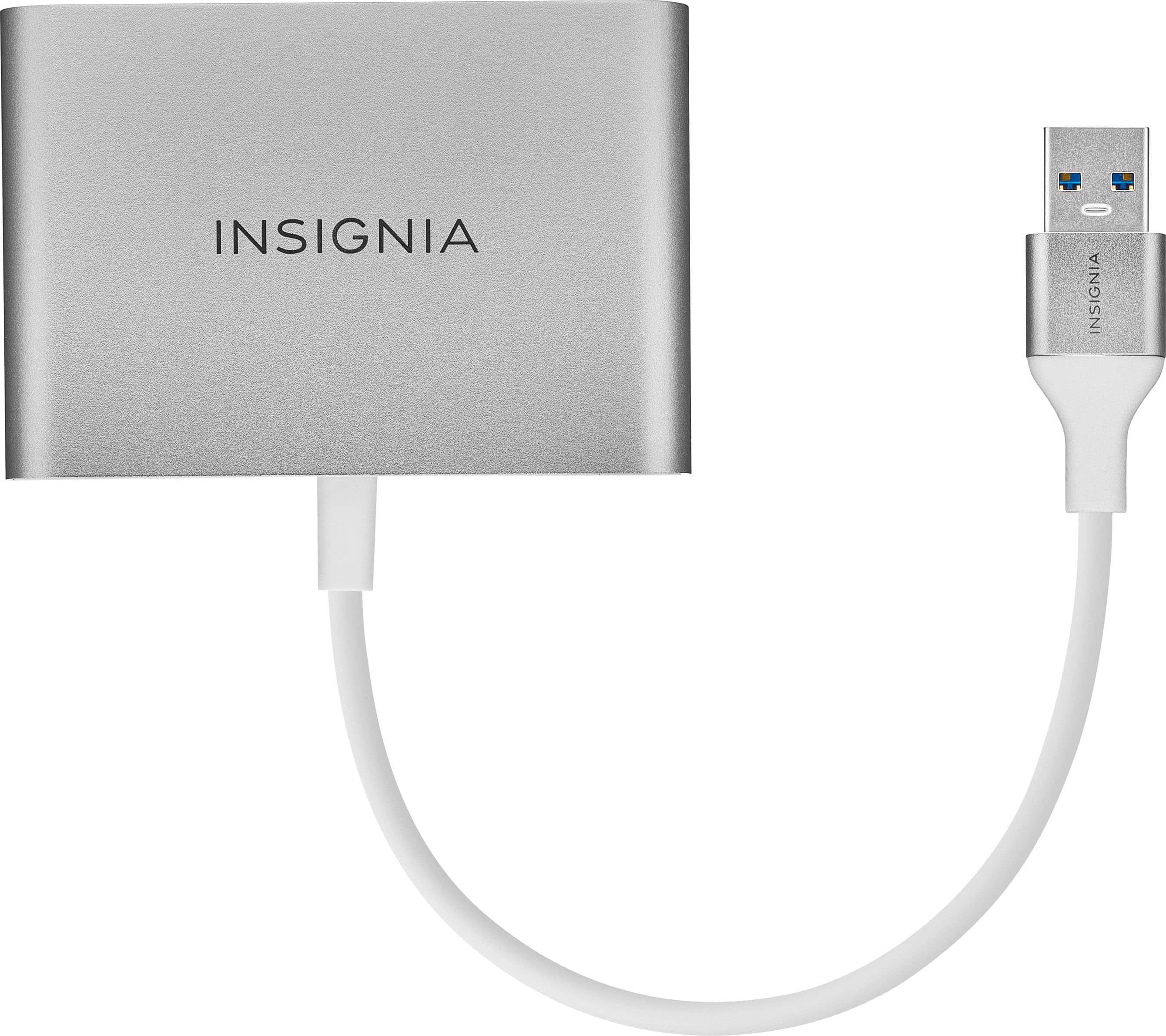 Left. Insignia™ - USB to Dual HDMI Adapter - White.