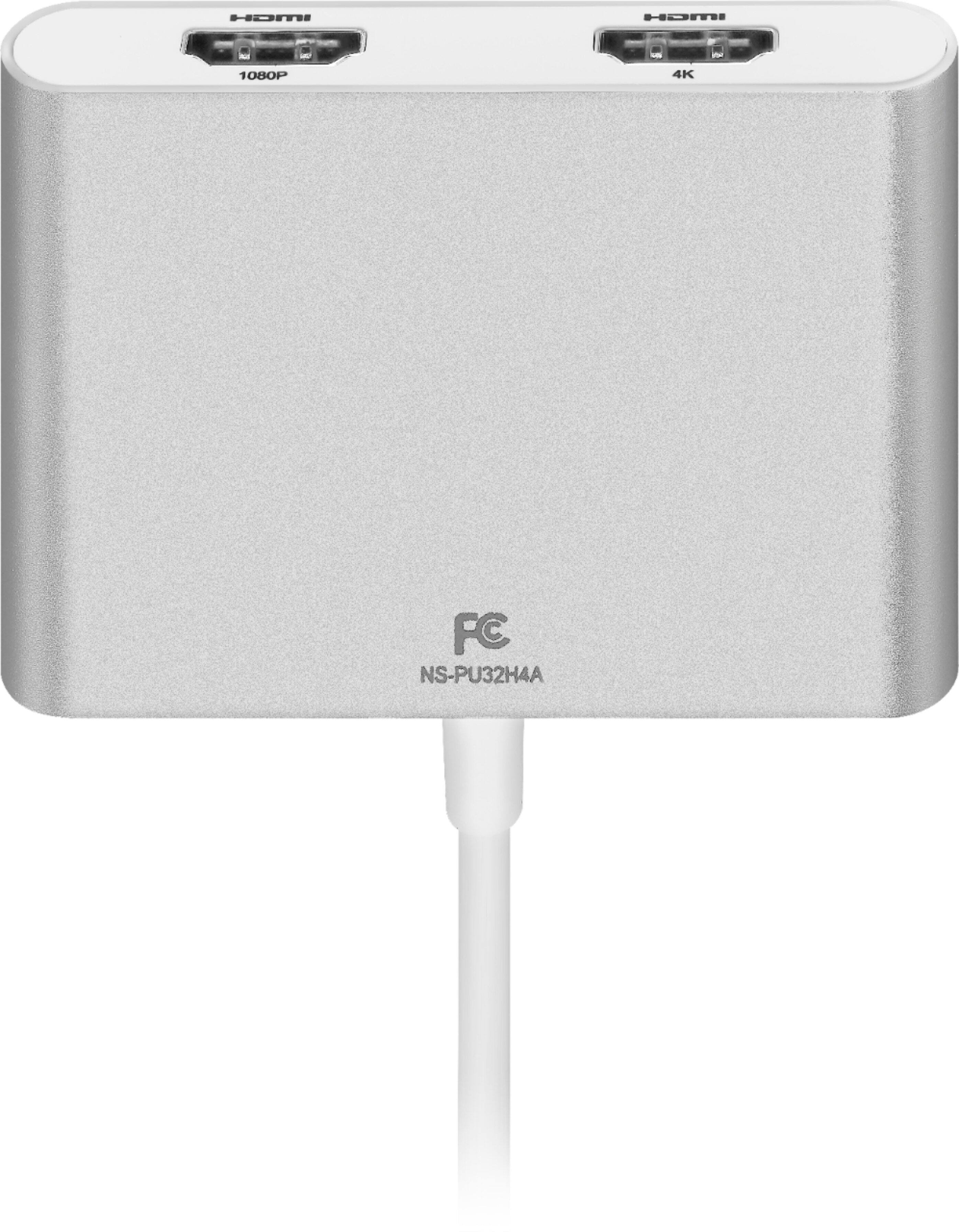 Alt View 13. Insignia™ - USB to Dual HDMI Adapter - White.