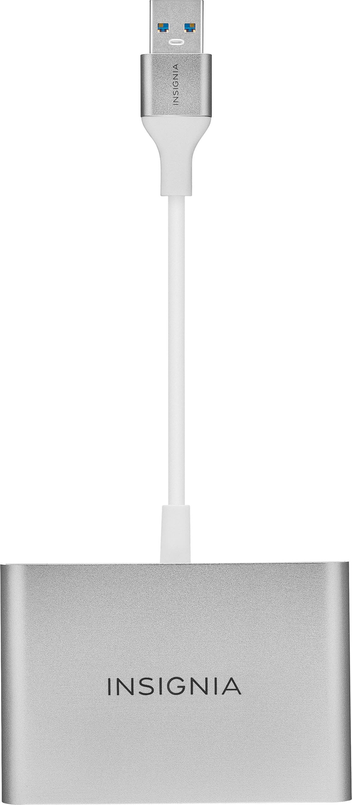 Alt View 1. Insignia™ - USB to Dual HDMI Adapter - White.