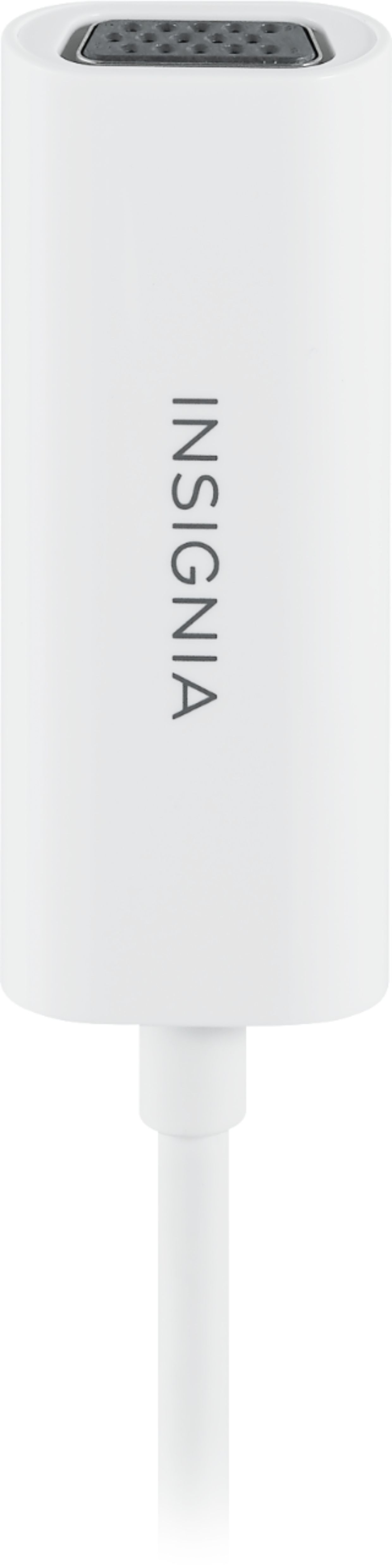 Angle View: Insignia™ - USB to VGA Adapter - White