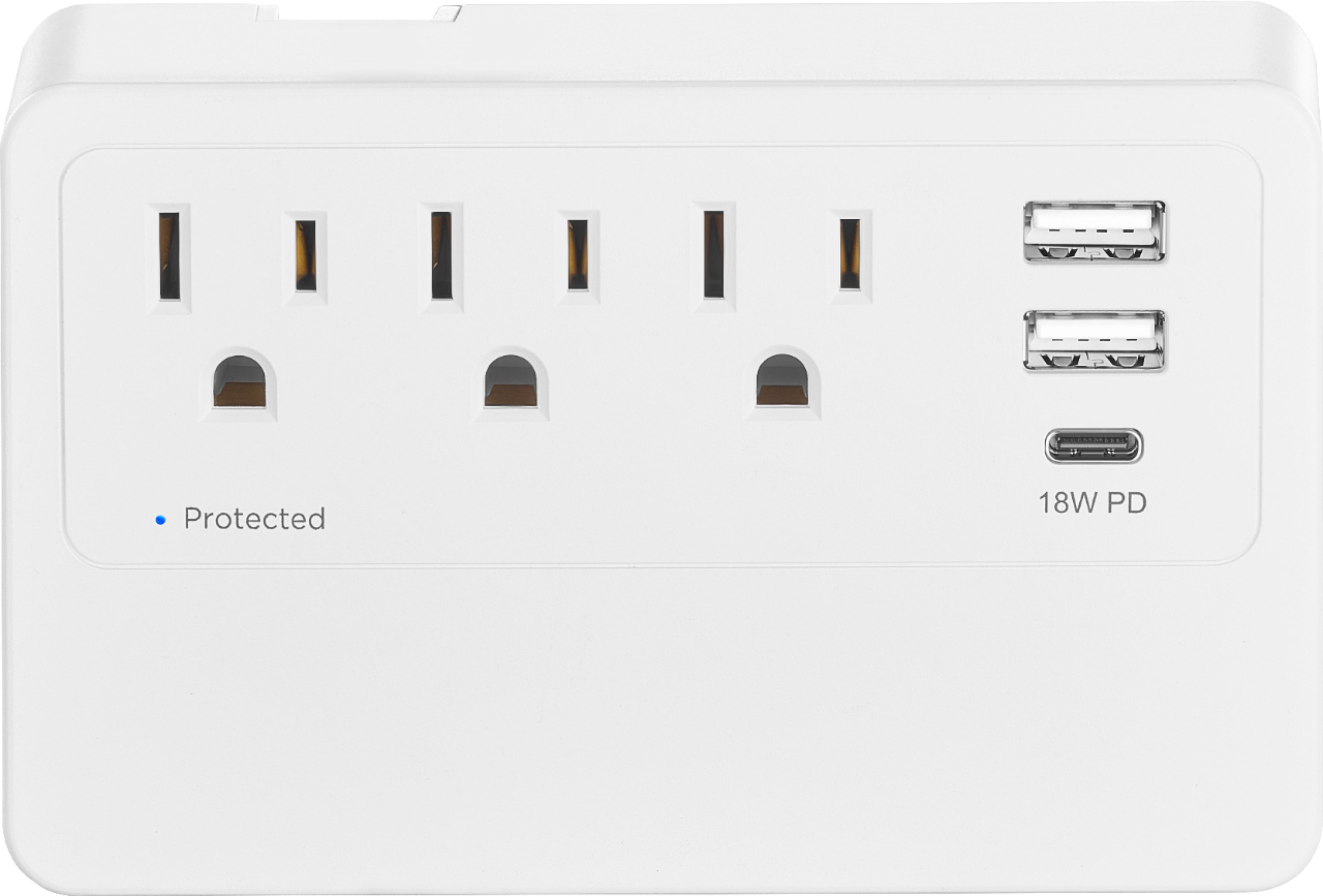 Sky piedestal Munk Insignia™ 3 Outlet/3 USB Desktop Power Tap 900 Joules Surge Protector White  NS-PWRD3C6 - Best Buy