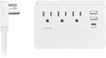 Alt View Zoom 11. Insignia™ - 3-Outlet/3-USB Desktop Power Tap Surge Protector - White.