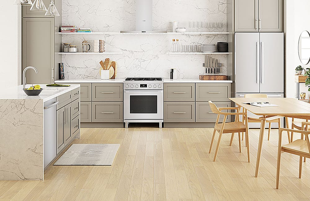 Alt View 24. Bosch - 800 Series 3.9 cu. ft. Freestanding Dual Fuel Convection Range with 5 Dual Flame Ring Burners - Stainless steel.