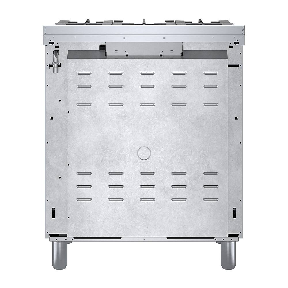 Alt View 13. Bosch - 800 Series 3.9 cu. ft. Freestanding Dual Fuel Convection Range with 5 Dual Flame Ring Burners - Stainless steel.