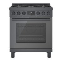 Bosch - 800 Series 3.9 cu. ft. Freestanding Dual Fuel Convection Range with 5 Dual Flame Ring Burners - Black Stainless Steel - Front_Zoom