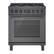 Front. Bosch - 800 Series 3.9 cu. ft. Freestanding Dual Fuel Convection Range with 5 Dual Flame Ring Burners - Black stainless steel.