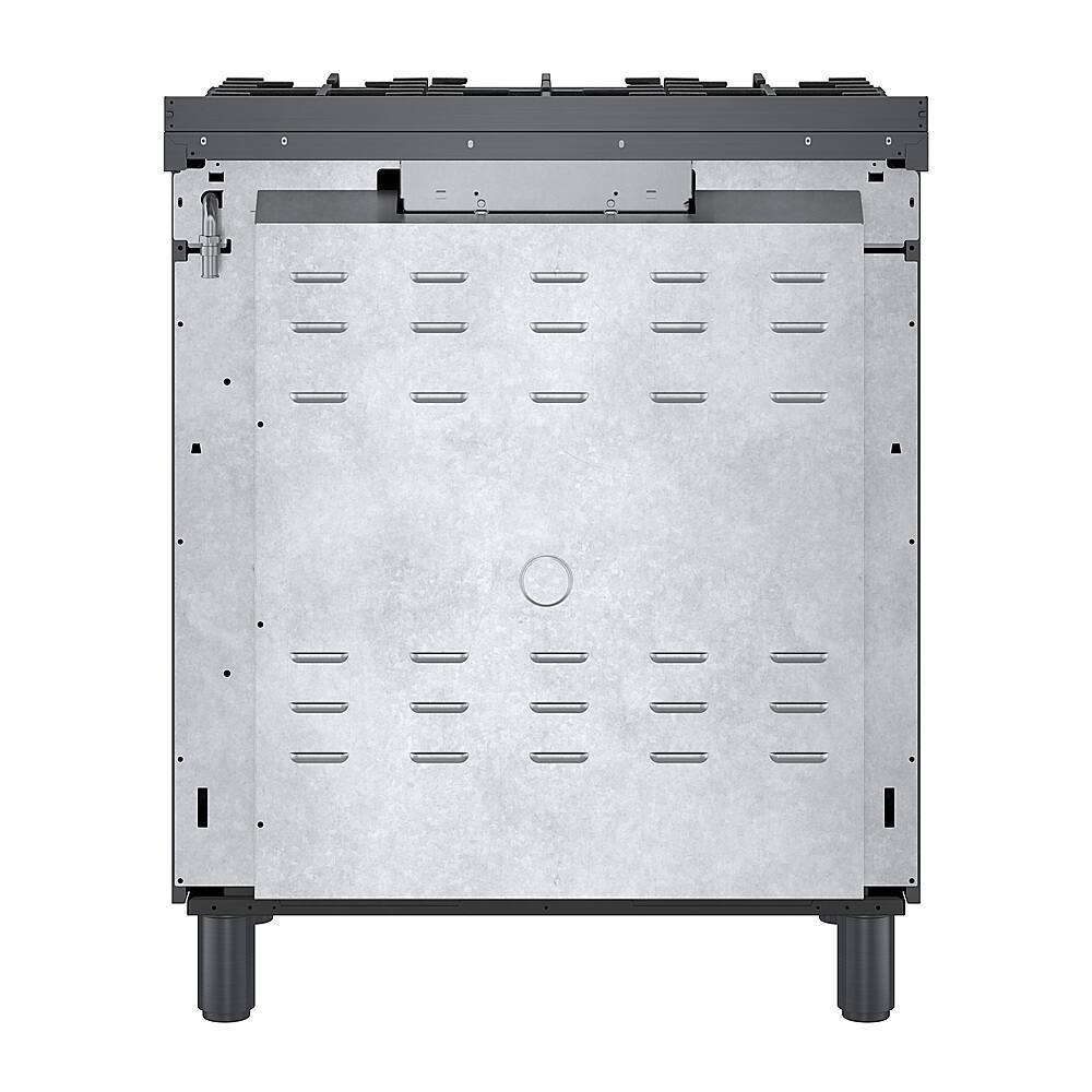 Alt View 15. Bosch - 800 Series 3.9 cu. ft. Freestanding Dual Fuel Convection Range with 5 Dual Flame Ring Burners - Black stainless steel.