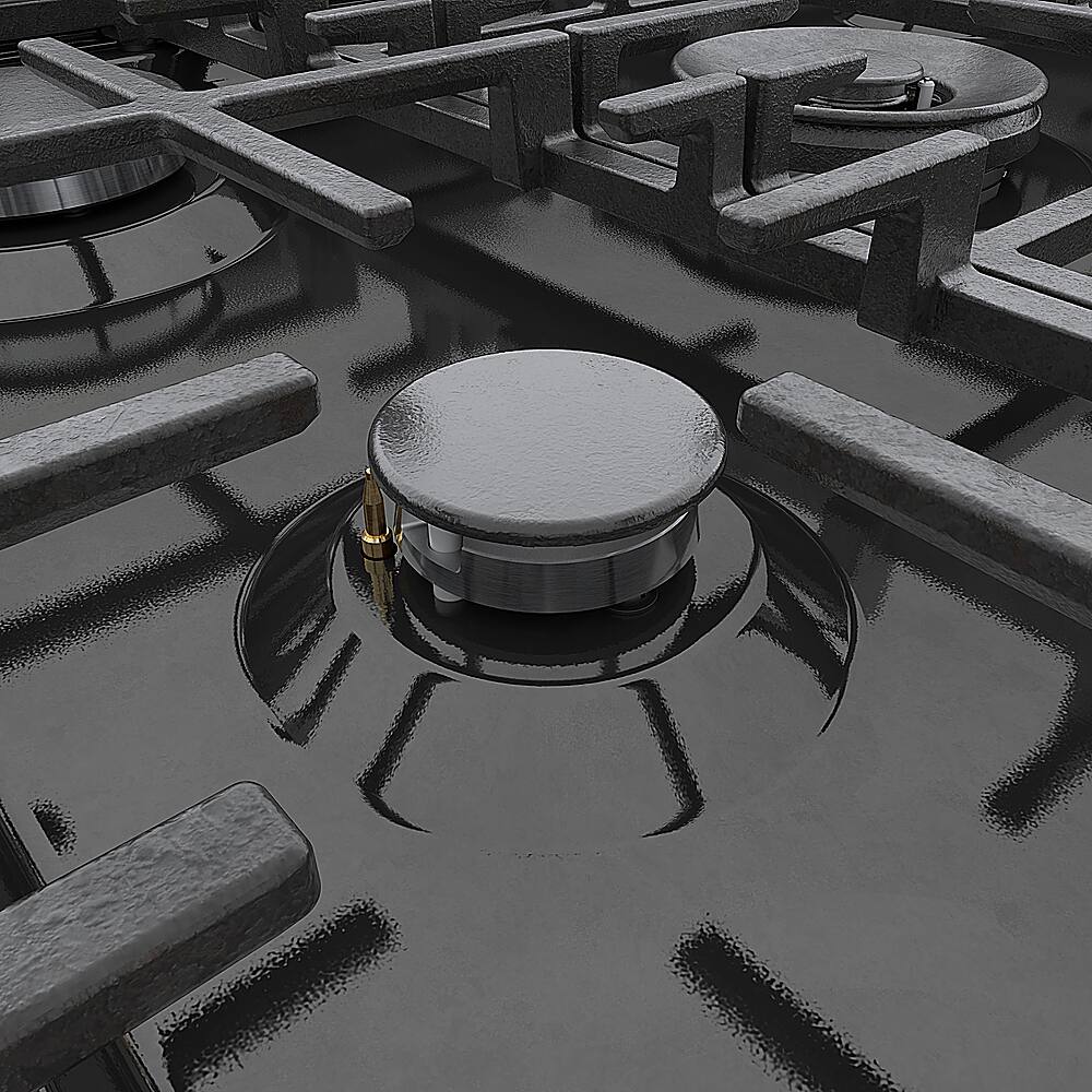 Alt View 20. Bosch - 800 Series 3.9 cu. ft. Freestanding Dual Fuel Convection Range with 5 Dual Flame Ring Burners - Black stainless steel.