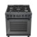 Alt View Zoom 26. Bosch - 800 Series 3.9 cu. ft. Freestanding Dual Fuel Convection Range with 5 Dual Flame Ring Burners - Black stainless steel.