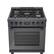 Alt View 16. Bosch - 800 Series 3.9 cu. ft. Freestanding Dual Fuel Convection Range with 5 Dual Flame Ring Burners - Black stainless steel.