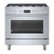 Front Zoom. Bosch - 800 Series 3.7 cu. ft. Freestanding Dual Fuel Convection Range with 6 Dual Flame Ring Burners - Stainless steel.
