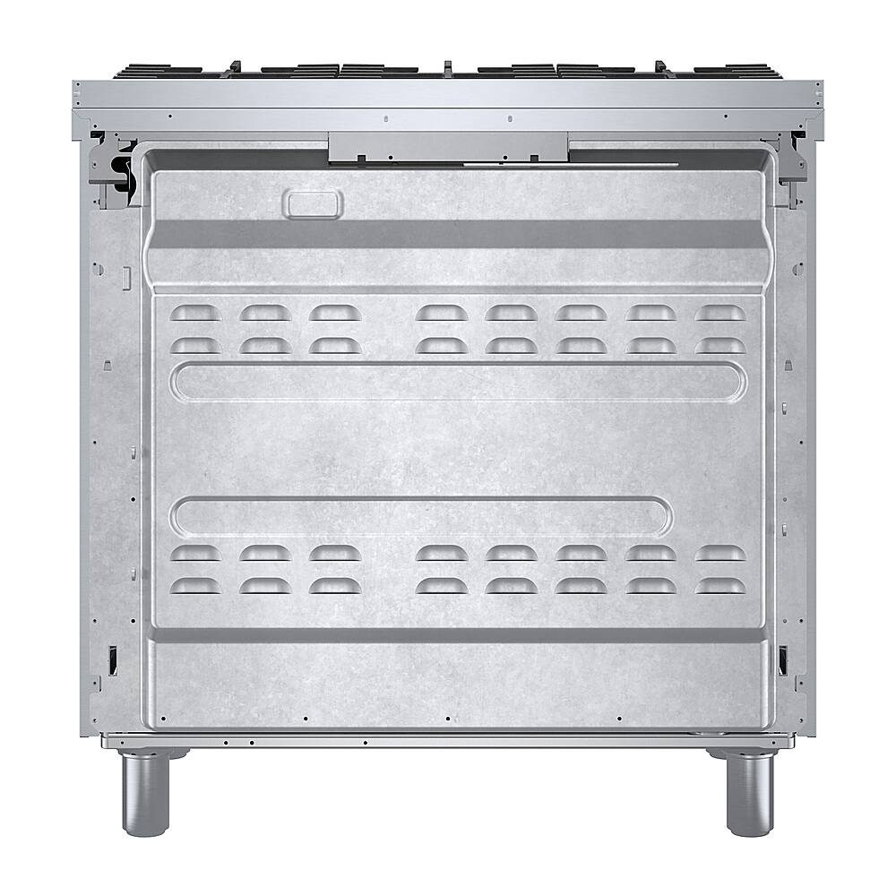 Alt View 12. Bosch - 800 Series 3.7 cu. ft. Freestanding Dual Fuel Convection Range with 6 Dual Flame Ring Burners - Stainless steel.