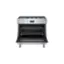 Angle. Bosch - 800 Series 3.7 cu. ft. Freestanding Dual Fuel Convection Range with 6 Dual Flame Ring Burners - Stainless steel.