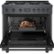 Alt View Zoom 1. Bosch - 800 Series 3.7 cu. ft. Freestanding Dual Fuel Convection Range with 6 Dual Flame Ring Burners - Black stainless steel.
