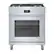 Front. Bosch - 800 Series 3.7 Cu. Ft. Freestanding Gas Convection Range with 5 Dual Flame Ring Burners - Stainless steel.