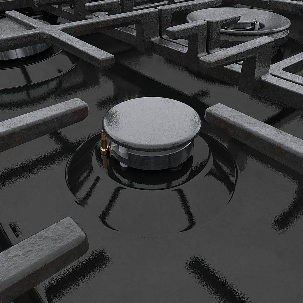 Alt View 20. Bosch - 800 Series 3.7 Cu. Ft. Freestanding Gas Convection Range with 5 Dual Flame Ring Burners - Stainless steel.