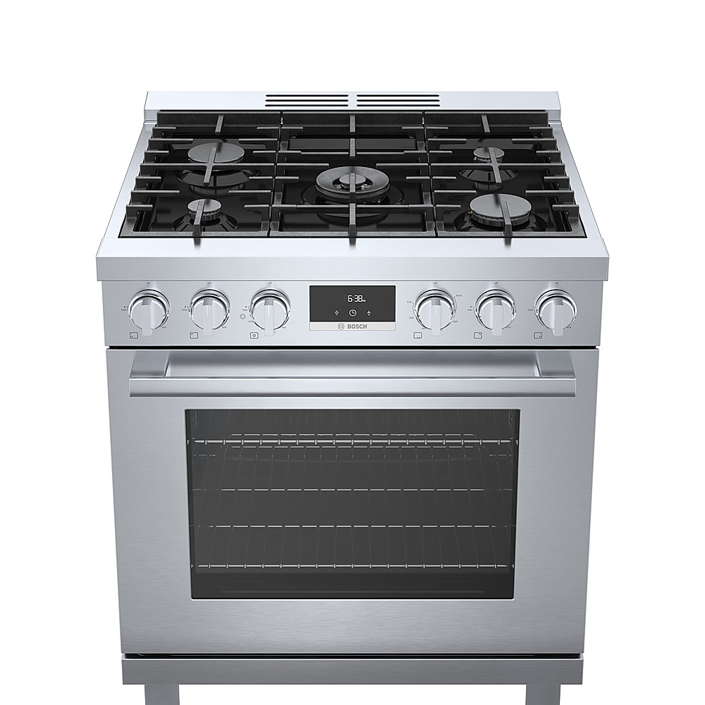 Bosch 800 Series 30 in. 3.7 cu. ft. Industrial Style Gas Range with 5 Bosch Stainless Steel Gas Range