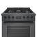 Alt View 13. Bosch - 800 Series 3.7 Cu. Ft. Freestanding Gas Convection Range with 5 Dual Flame Ring Burners - Black stainless steel.