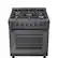 Alt View 12. Bosch - 800 Series 3.7 Cu. Ft. Freestanding Gas Convection Range with 5 Dual Flame Ring Burners - Black stainless steel.