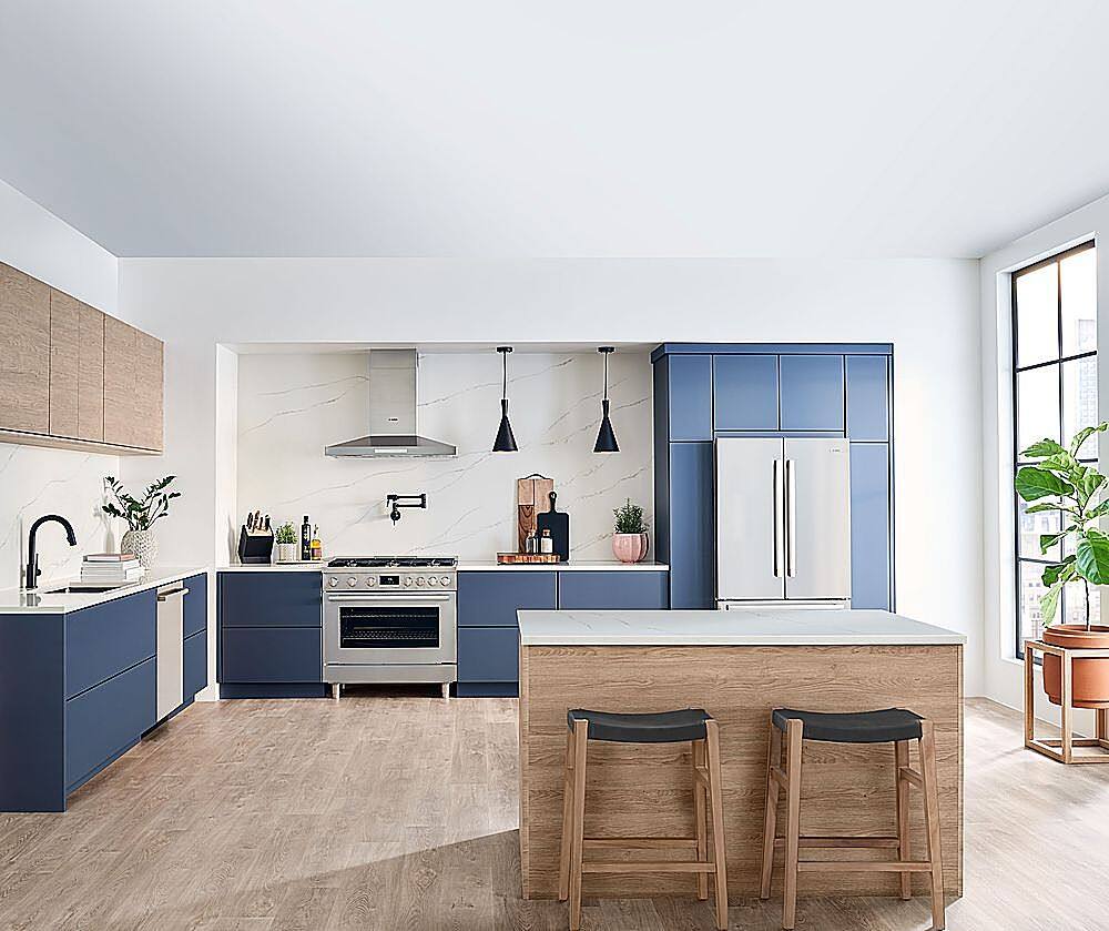 Alt View 28. Bosch - 800 Series 3.5 Cu. Ft. Freestanding Gas Convection Range with 6 Dual Flame Ring Burners - Stainless steel.