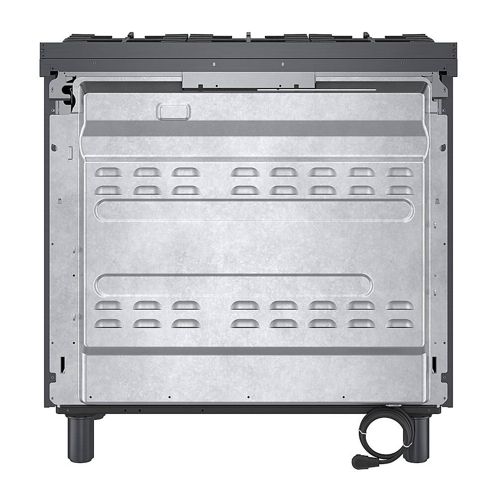 Alt View 11. Bosch - 800 Series 3.5 Cu. Ft. Freestanding Gas Convection Range with 6 Dual Flame Ring Burners - Black stainless steel.