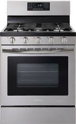 Insignia™ - 4.8 Cu. Ft. Freestanding Gas Convection Range with Steam Cleaning - Stainless steel - Front_Standard