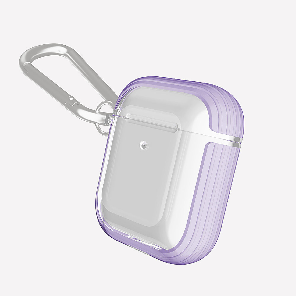 Angle View: Raptic - Clear for AirPods - Clear / Purple