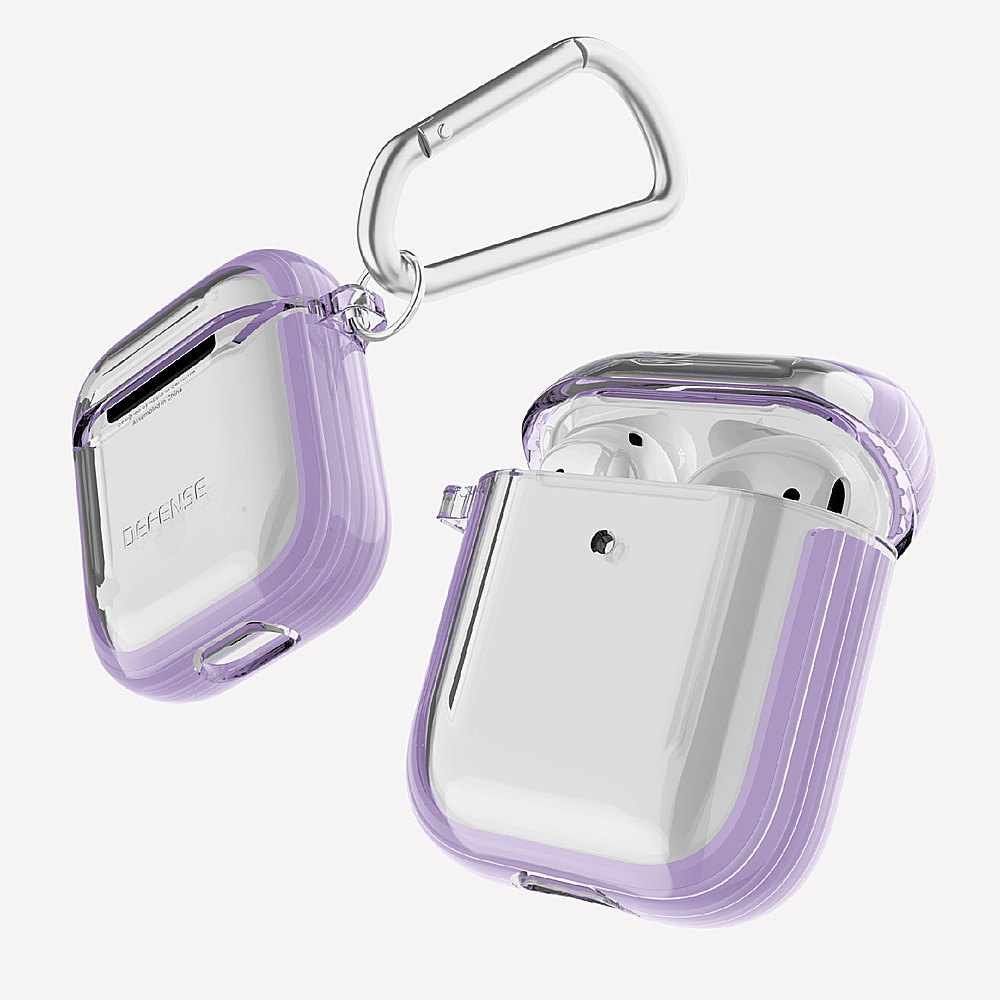 Left View: Raptic - Clear for AirPods - Clear / Purple