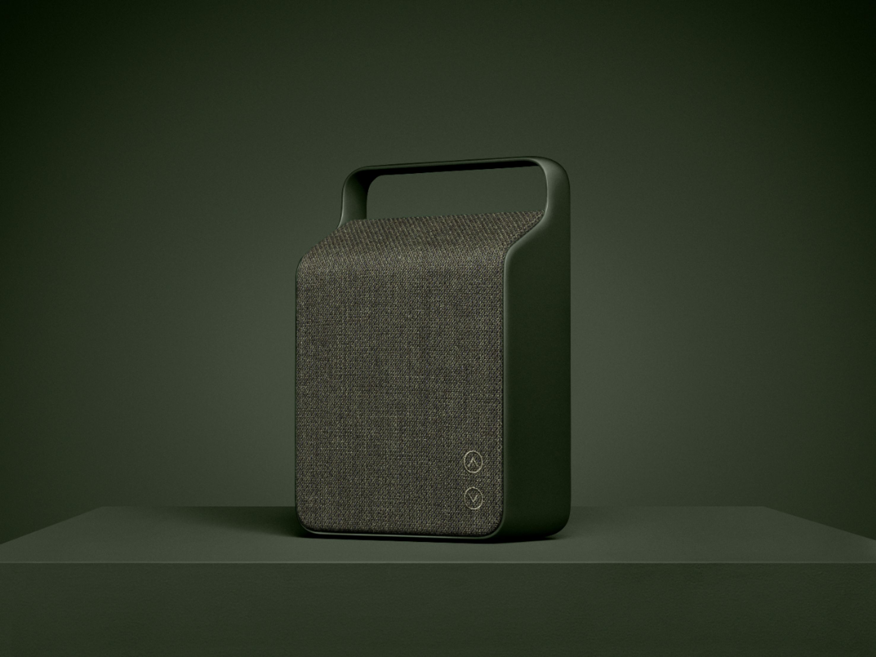 Angle View: Vifa - Oslo Compact Rechargeable Hi-Resolution Bluetooth Portable Speaker - Pine Green