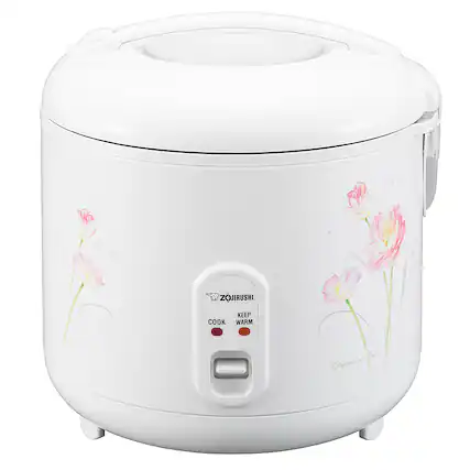 Angle. Zojirushi - 10 Cup (Uncooked) Automatic Rice Cooker & Warmer - Tulip.