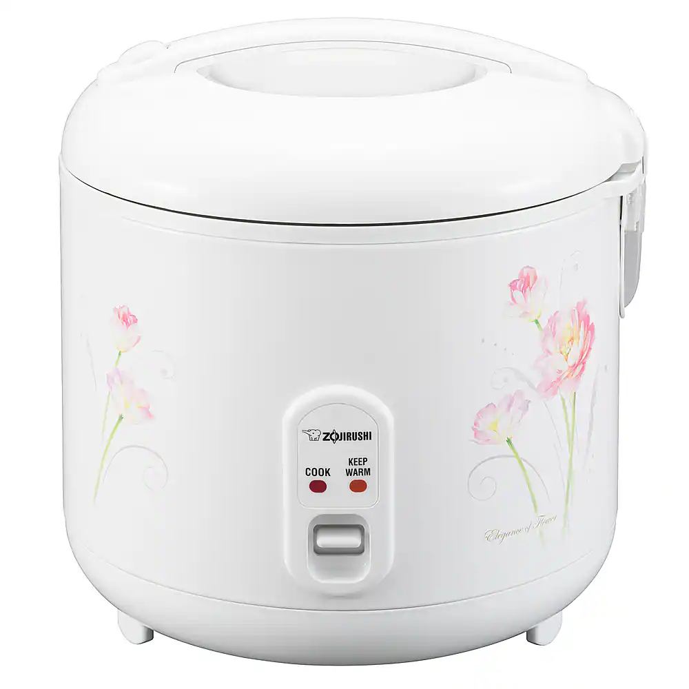 Angle. Zojirushi - 10 Cup (Uncooked) Automatic Rice Cooker & Warmer - Tulip.