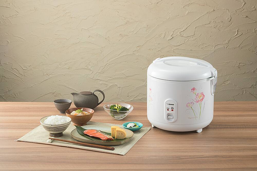 Alt View 11. Zojirushi - 10 Cup (Uncooked) Automatic Rice Cooker & Warmer - Tulip.