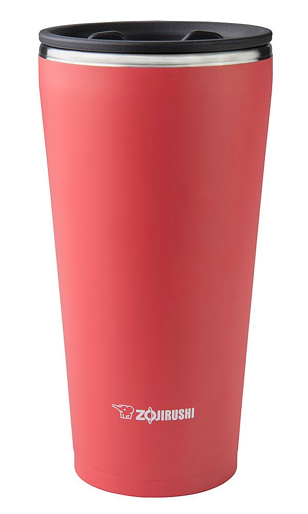 Angle View: Zojirushi - 15 oz Stainless Steel Tumbler with Tea Leaf Filter - Coral Pink