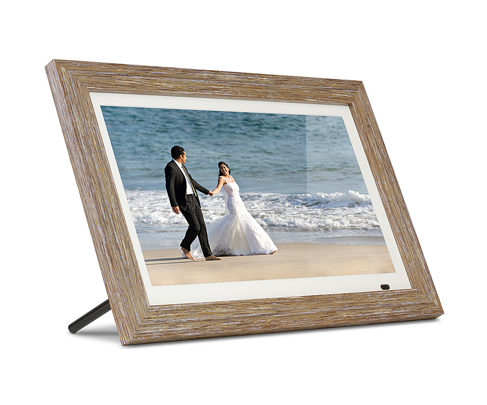Angle View: Aura - Buddy 10.1'' LCD Wi-Fi Digital Photo Frame - Biscuit