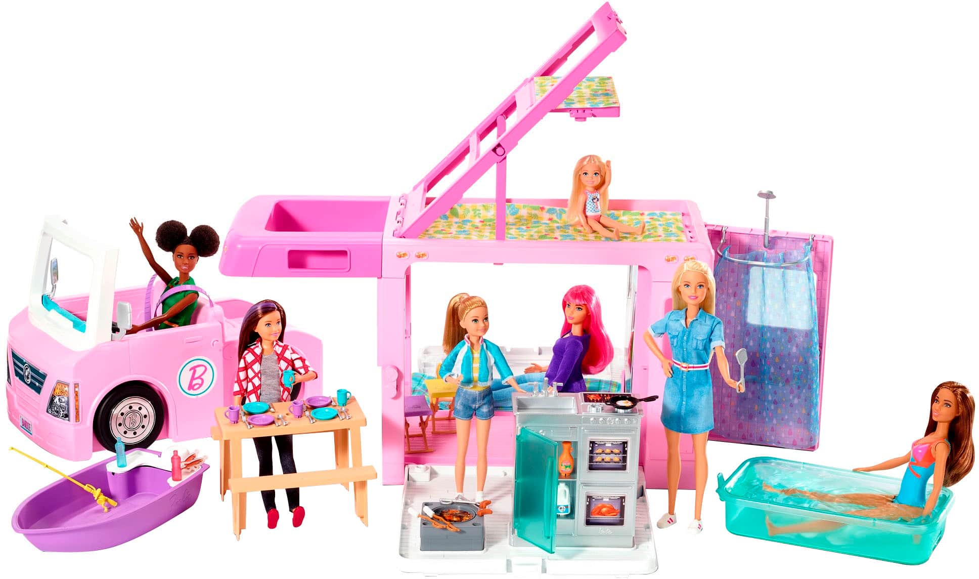 Alt View 11. Barbie - 3-in-1 DreamCamper Vehicle and Accessories.