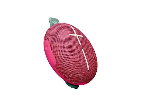Front. Logitech - Ultimate Ears MINIROLL Ultra-Portable IP67 Waterproof Bluetooth Speaker with Big Bass - Calming Pink - Pink.