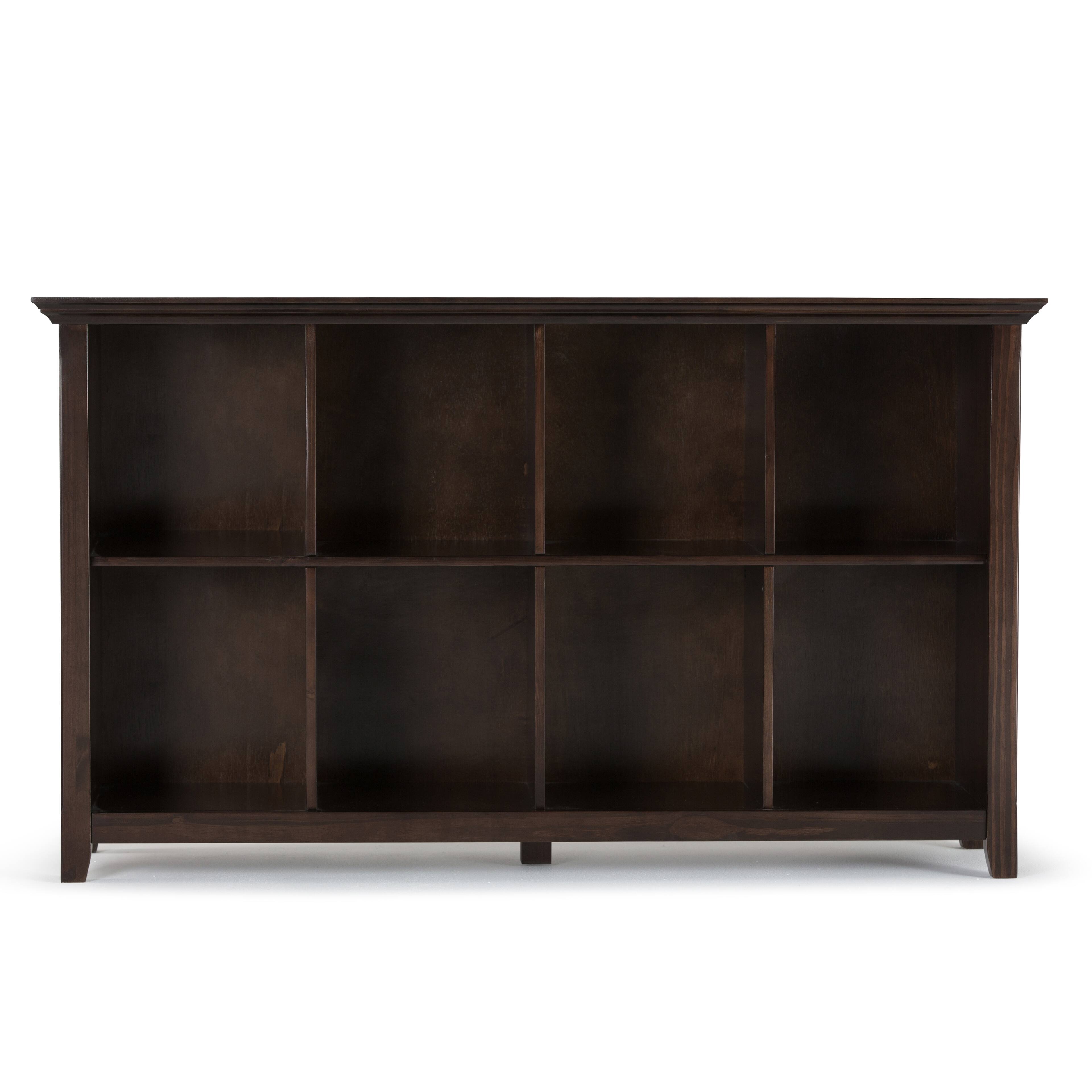 Left Zoom. Simpli Home - Acadian 8 Cube Storage Sofa Table - Brunette Brown.