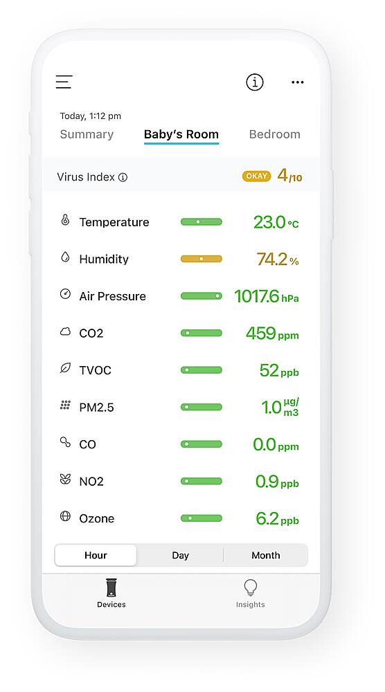 Alt View 13. uHoo - Smart Indoor Air Quality Monitor - White.