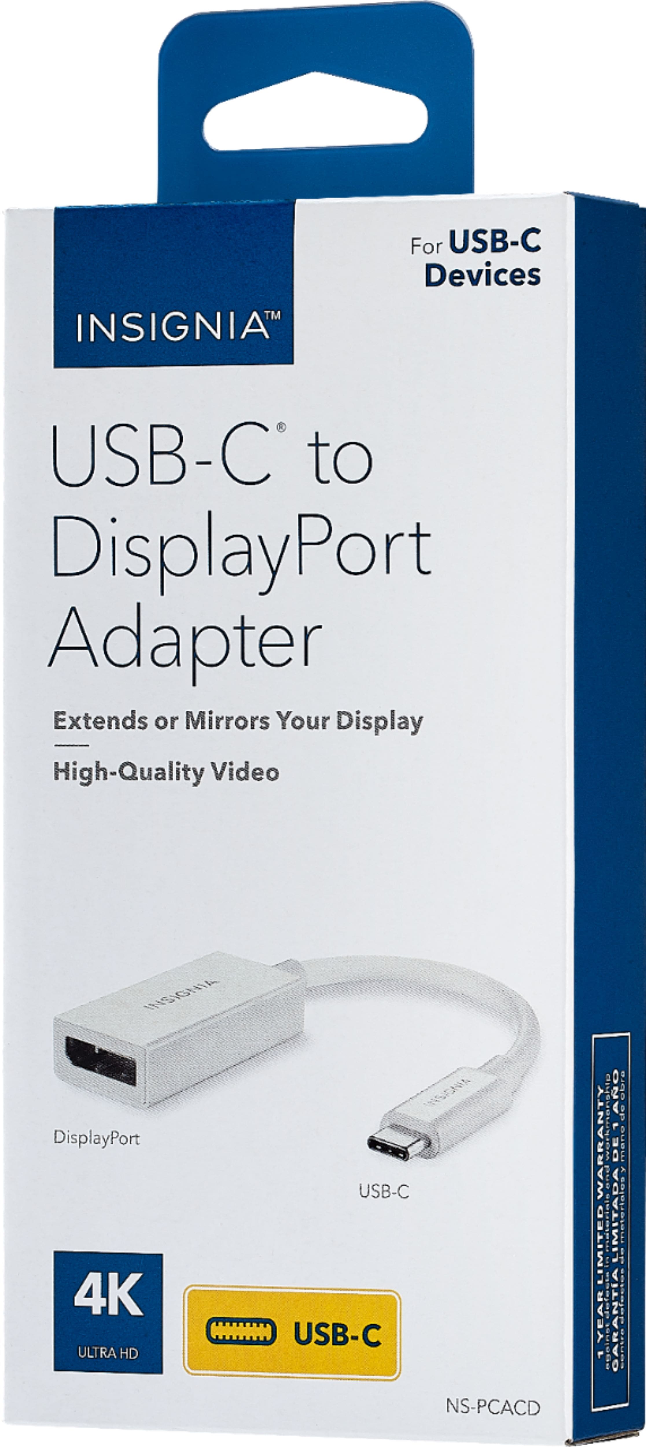 Alt View 14. Insignia™ - USB-C to DisplayPort Adapter - White.