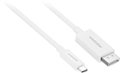 Left Zoom. Insignia™ - 6' USB-C to DisplayPort Cable - White.