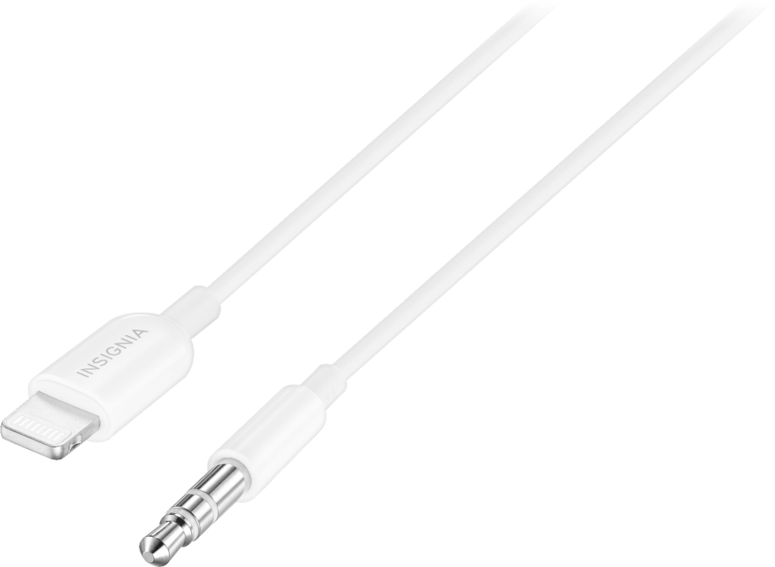 Insignia - 6' Lightning to 3.5 mm Audio Cable - White