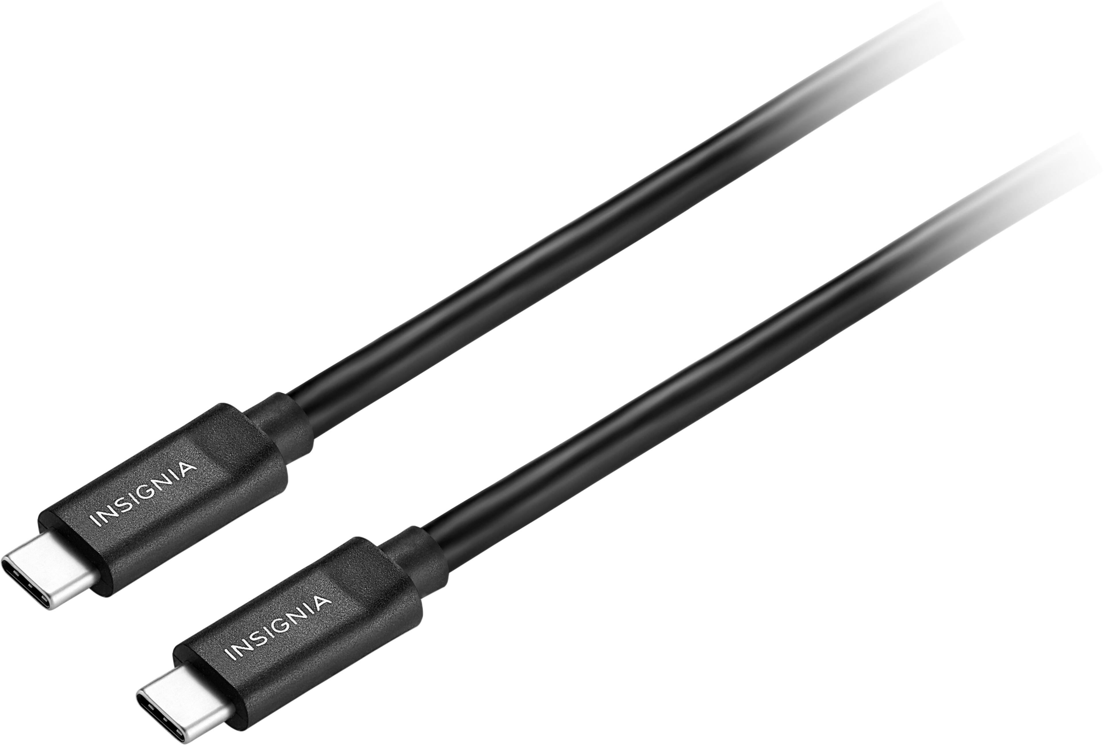 Angle. Insignia™ - 3.3’ USB-C to USB-C 3.2 Gen 2 Superspeed+ 10Gbps Cable - Black.