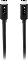 Front. Insignia™ - 3.3’ USB-C to USB-C 3.2 Gen 2 Superspeed+ 10Gbps Cable - Black.